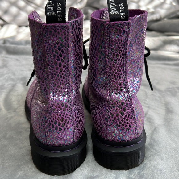 Dr. Martens 1460 Pascal Snake Metallic Suede Lace Up Boots UK3 EU36 US5 - Picture 4 of 13